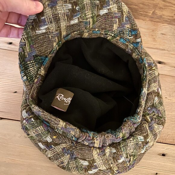 Really Wild Green Tweed Newsboy Bakerboy Hat, Replikate Kate Middleton - Picture 4 of 7